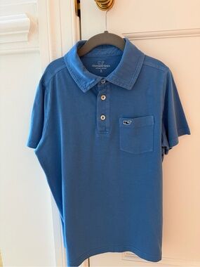 Vineyard Vines Island Pocket Polo - Blue Size S (8-10)